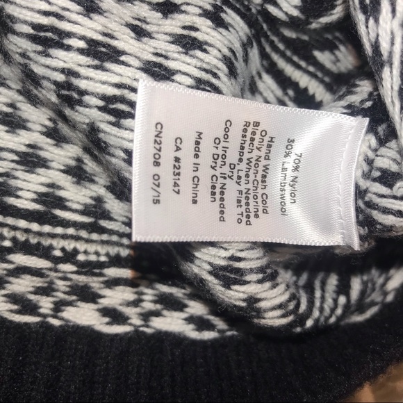 Talbots black and white patterned sweater - Picture 6 of 8